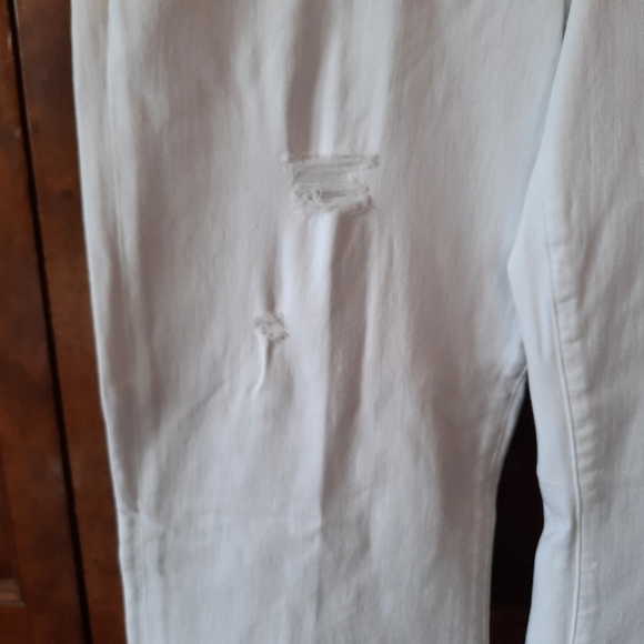 🛍 NWT Express 70s Flare Mid-rise white denim jeans size 12 short - Picture 7 of 15